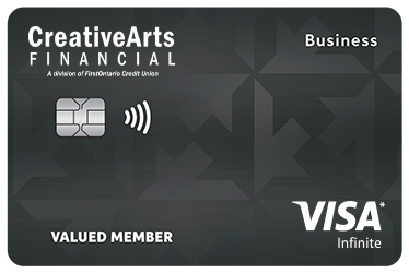 Creative Arts Financial Visa Infinite Business Credit Card