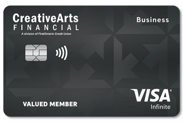 Creative Arts Financial Visa Infinite Business Credit Card