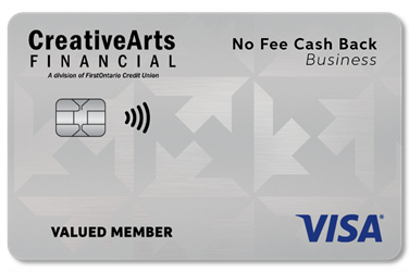 Creative Arts Financial No Fee Cash Back Business Credit Card