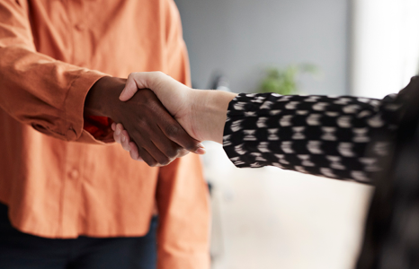 Two People Shaking Hands