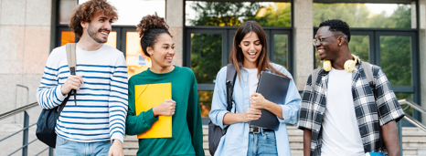 Group of students leaving class