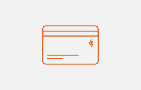 Credit Card with Mag Stripe and Tap Icon