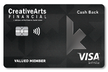 Creative Arts Financial Cash Back Visa Infinite Card