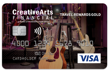 Creative Arts Financial Visa Travel Rewards Gold Card