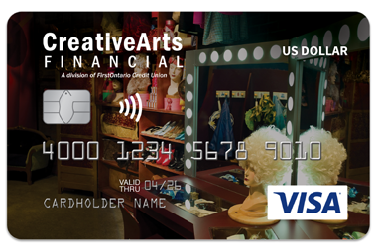 Creative Arts Financial Visa U.S. Dollar Credit Card