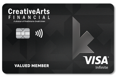 Creative Arts Financial Visa Infinite Credit Card